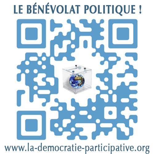 Campagne de communication QR code de La Démocratie Participative : le bénévolat politique.
