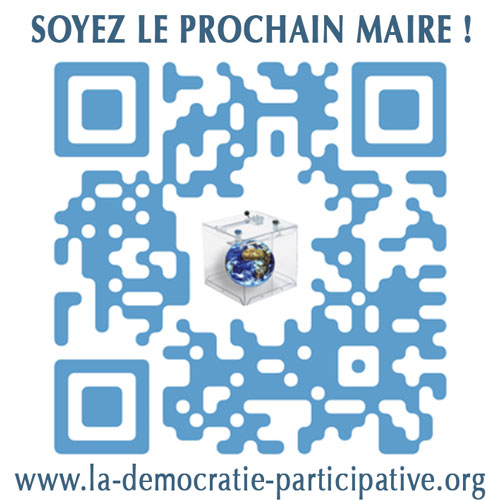 Campagne de communication QR code de La Démocratie Participative : Soyez le prochain maire !